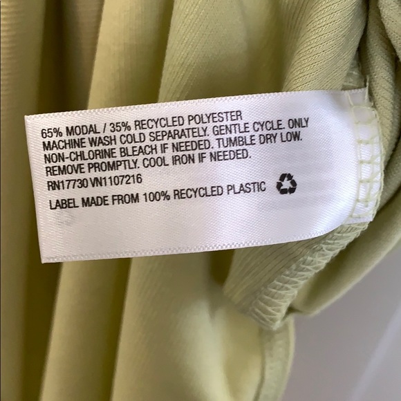 Green Gather Waist Dress Sz Large NEW! - Picture 5 of 5